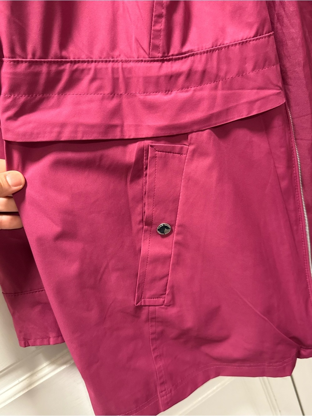 Vince Camuto Pink Hooded Water & Wind Resistant Rain Jacket Size L - Picture 12 of 13